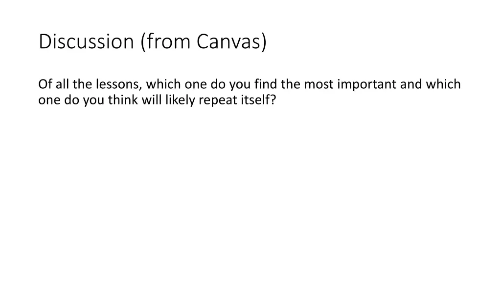 discussion from canvas 1
