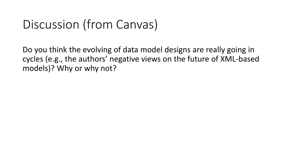discussion from canvas