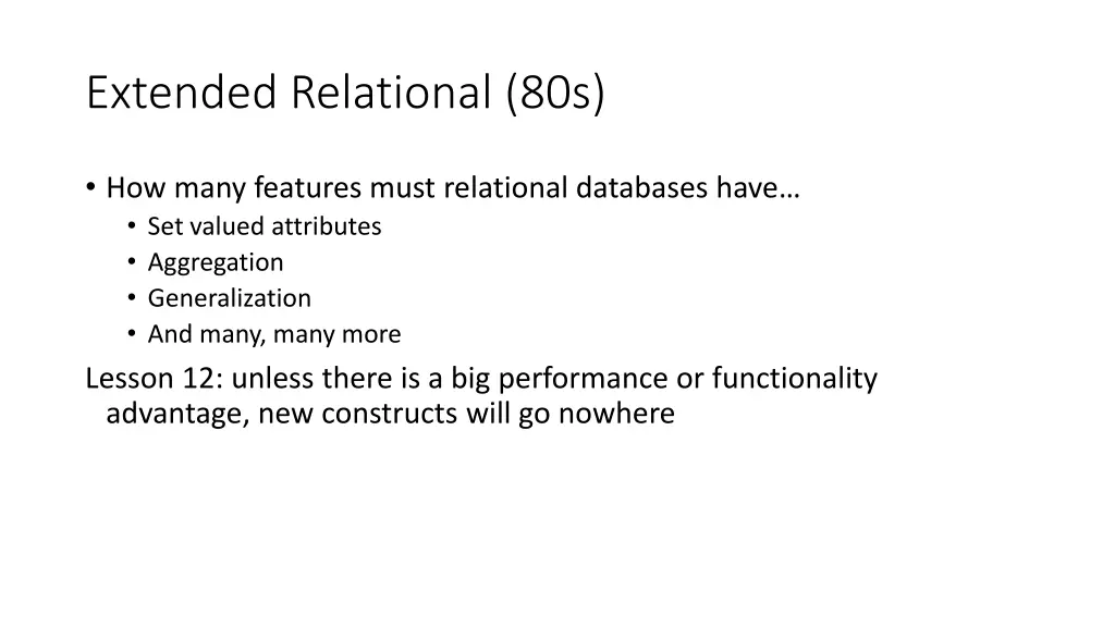 extended relational 80s