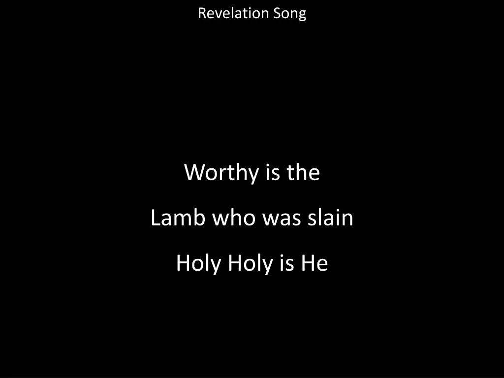 revelation song 1