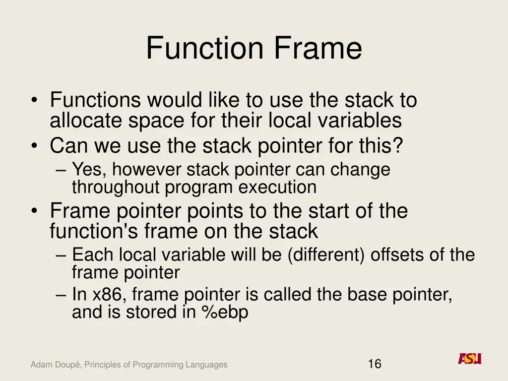 function frame