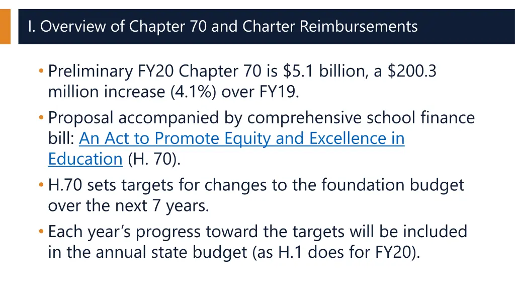 i overview of chapter 70 and charter
