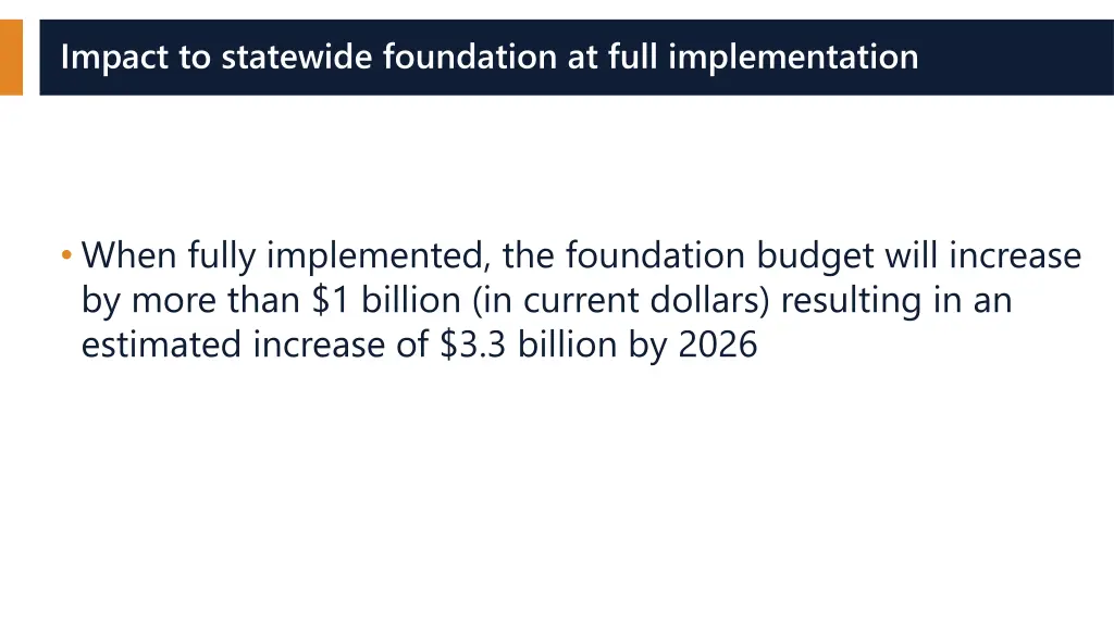 impact to statewide foundation at full