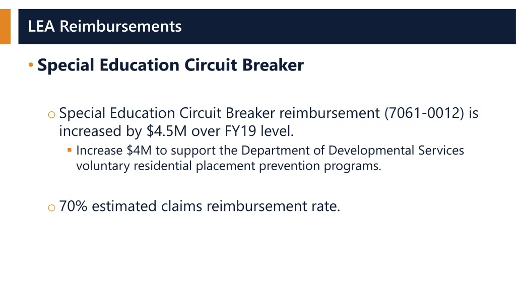 lea reimbursements