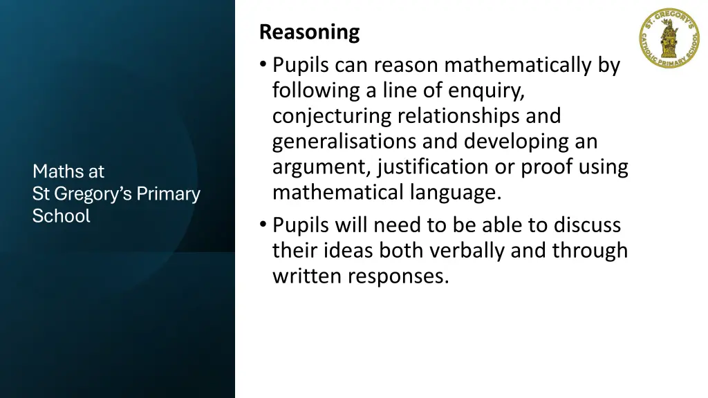 reasoning pupils can reason mathematically