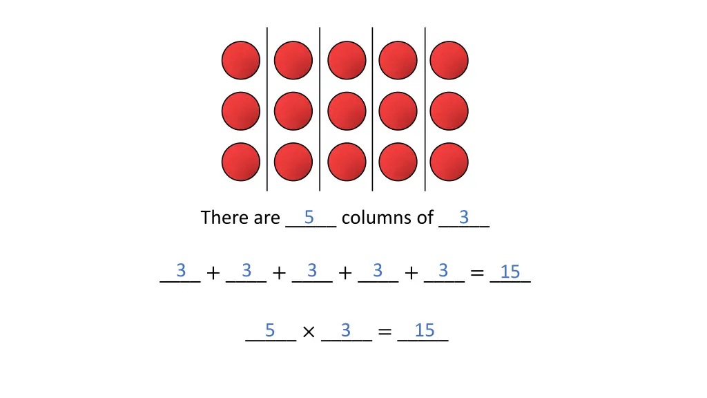 there are columns of 5