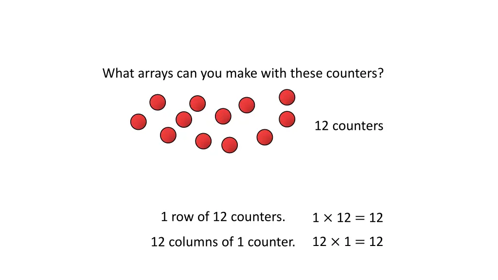 what arrays can you make with these counters 1