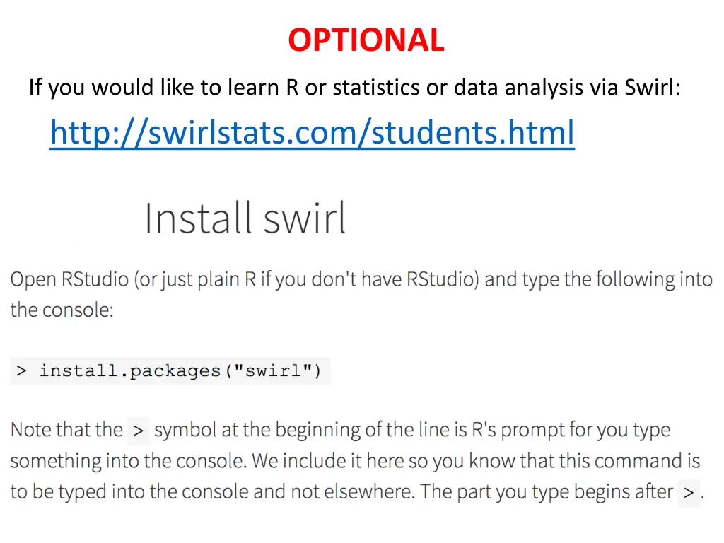 optional
