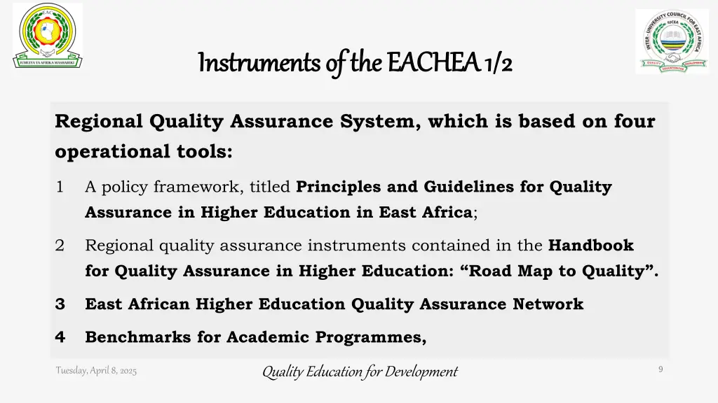 instruments of the instruments of the eachea 1 2