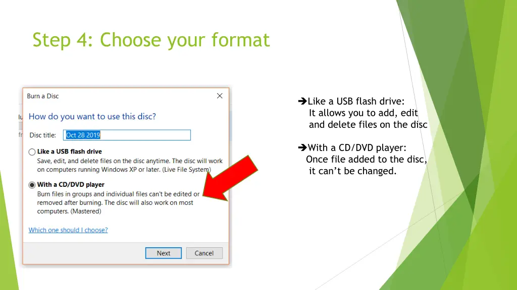 step 4 choose your format