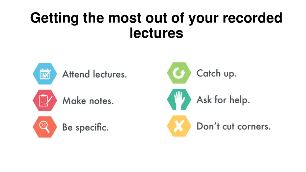 getting the most out of your recorded lectures
