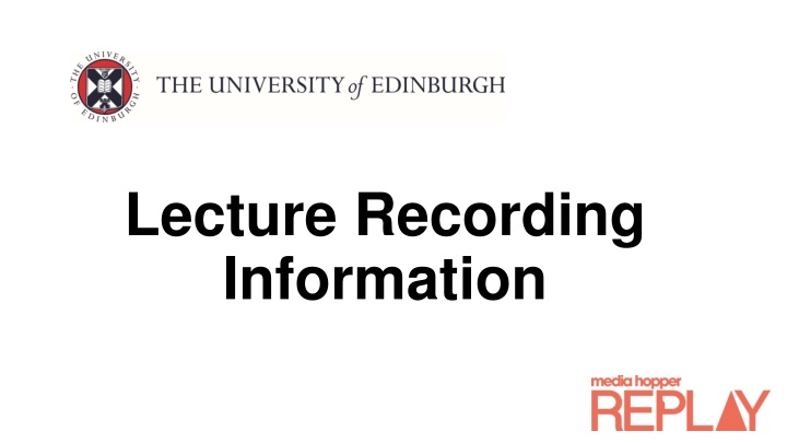 lecture recording information