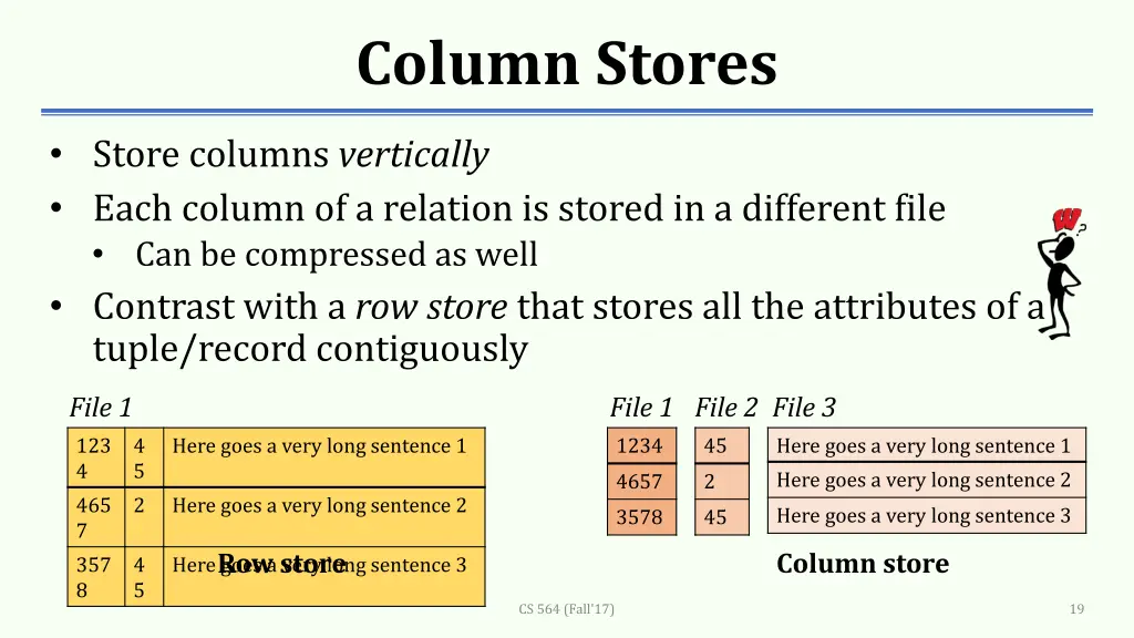 column stores