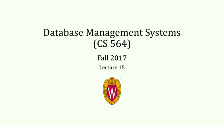 database management systems cs 564
