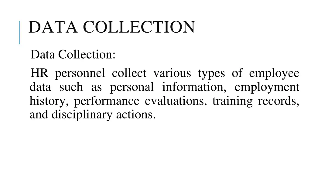 data collection