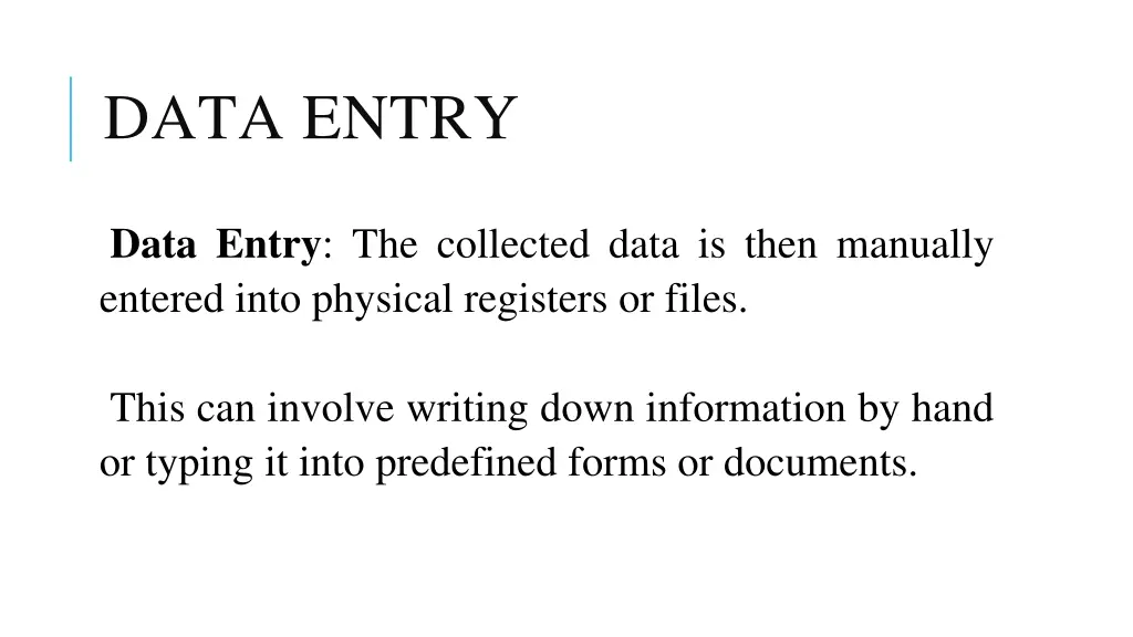 data entry