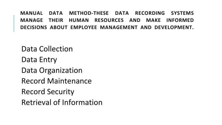 manual manage decisions about employee management