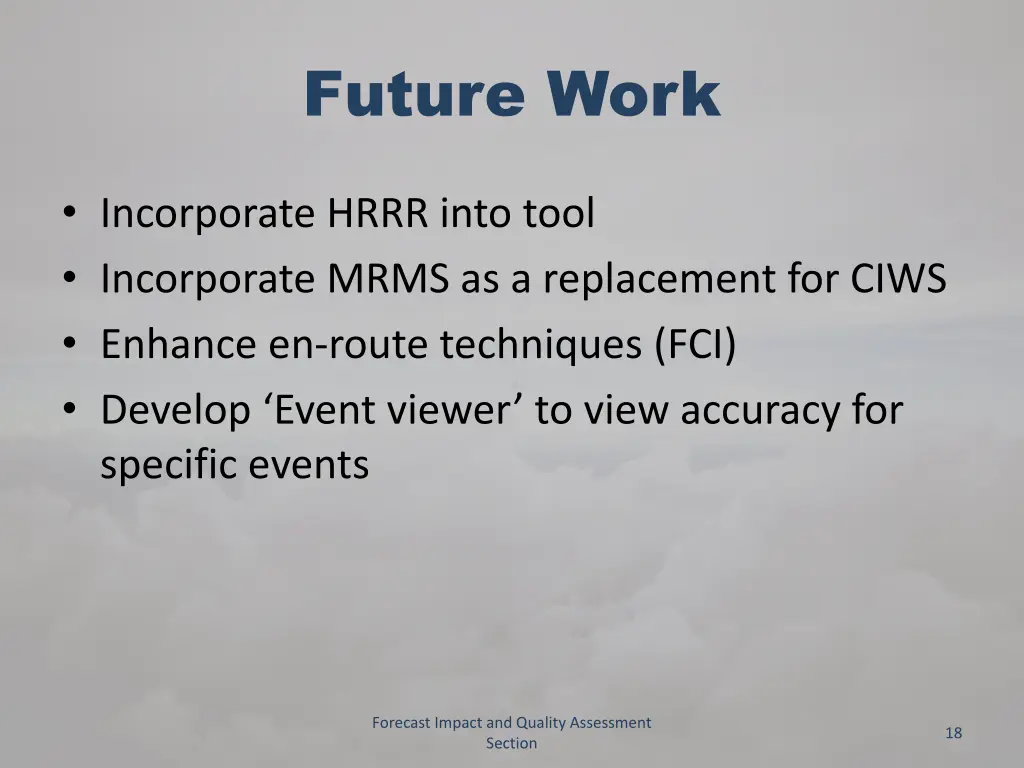 future work