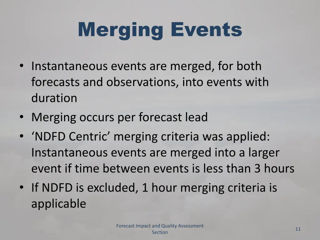 merging events