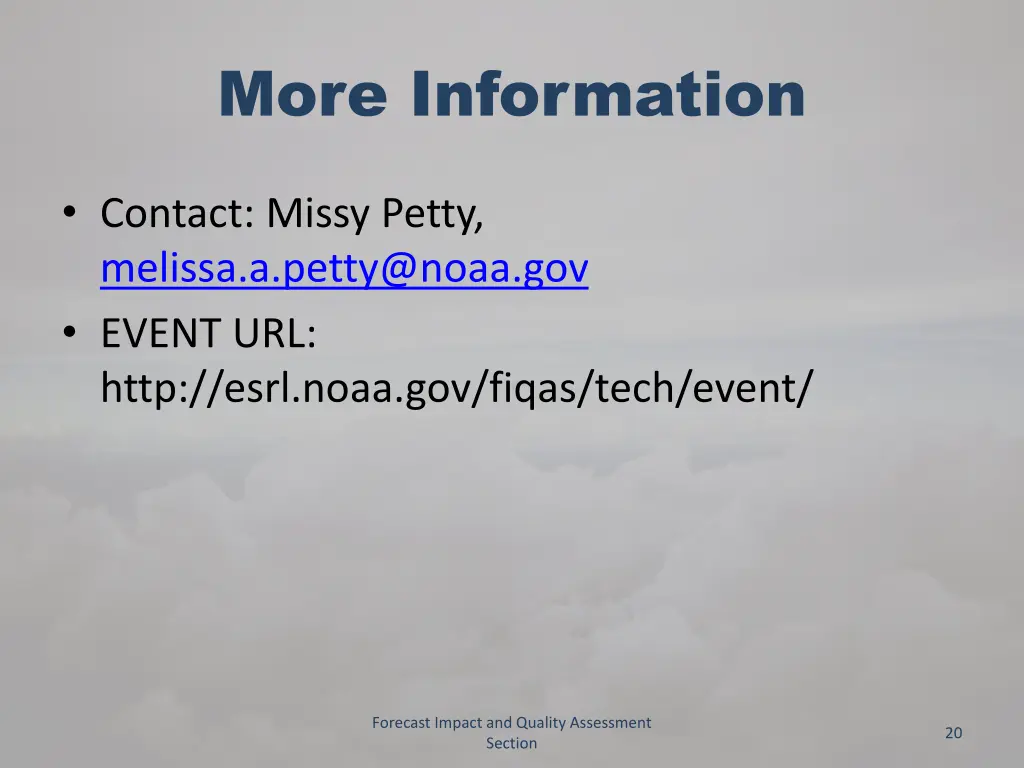 more information