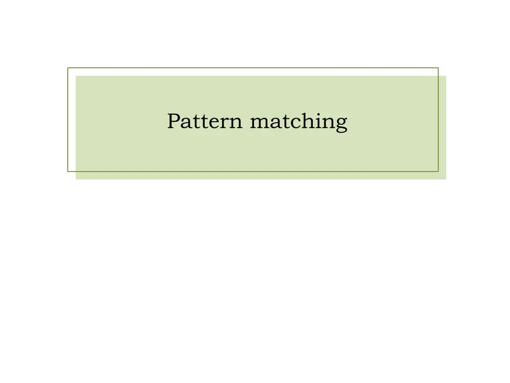 pattern matching