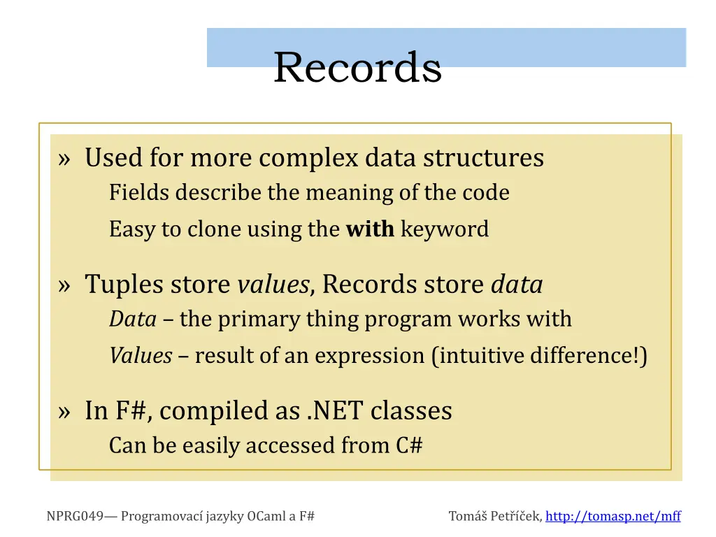 records
