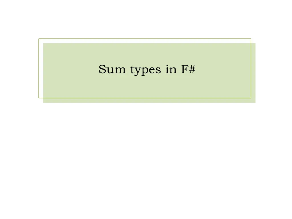 sum types in f