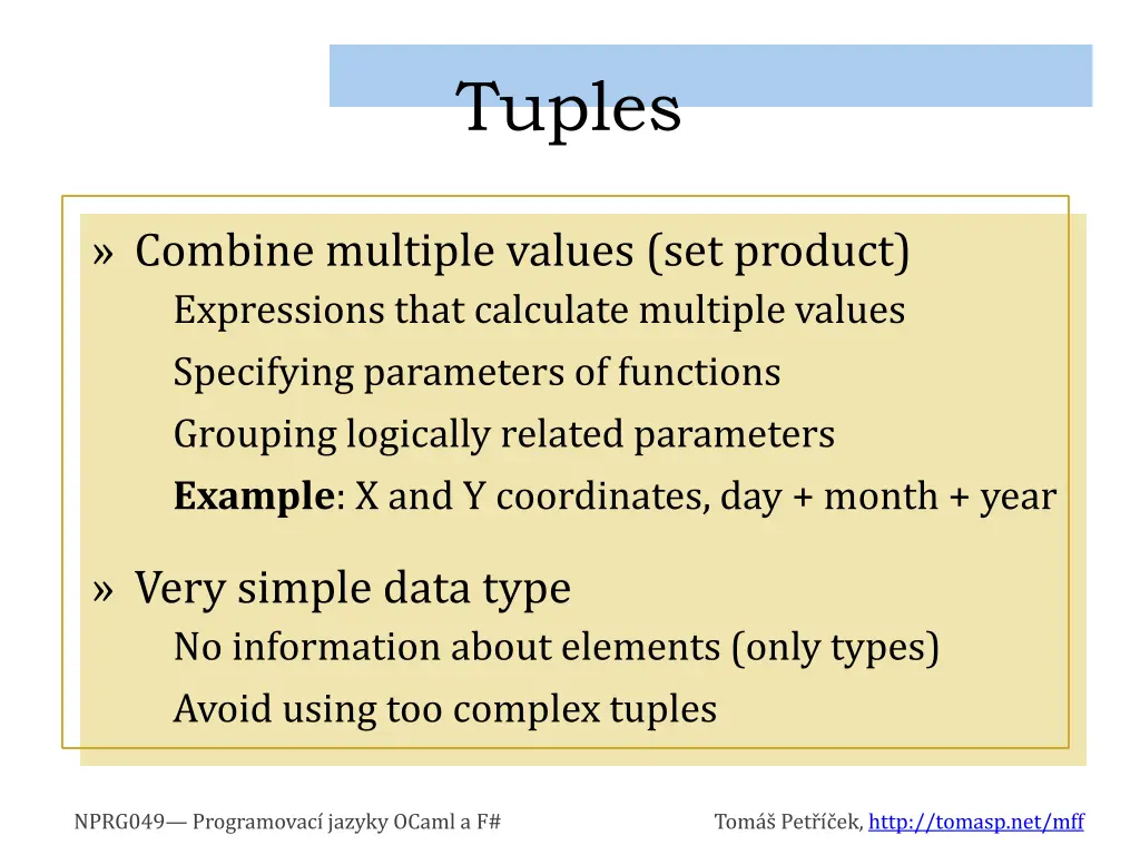 tuples