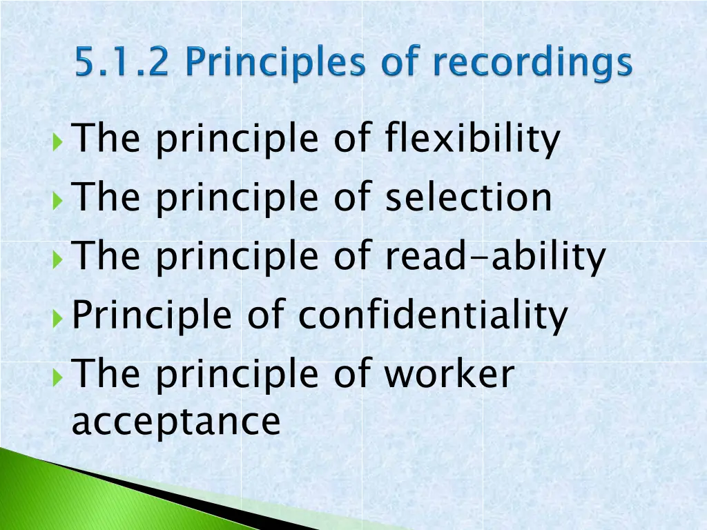 the principle of flexibility the principle