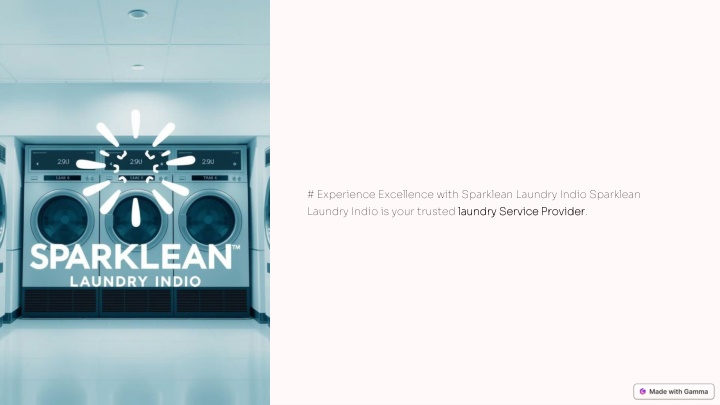 experience excellence with sparklean laundry