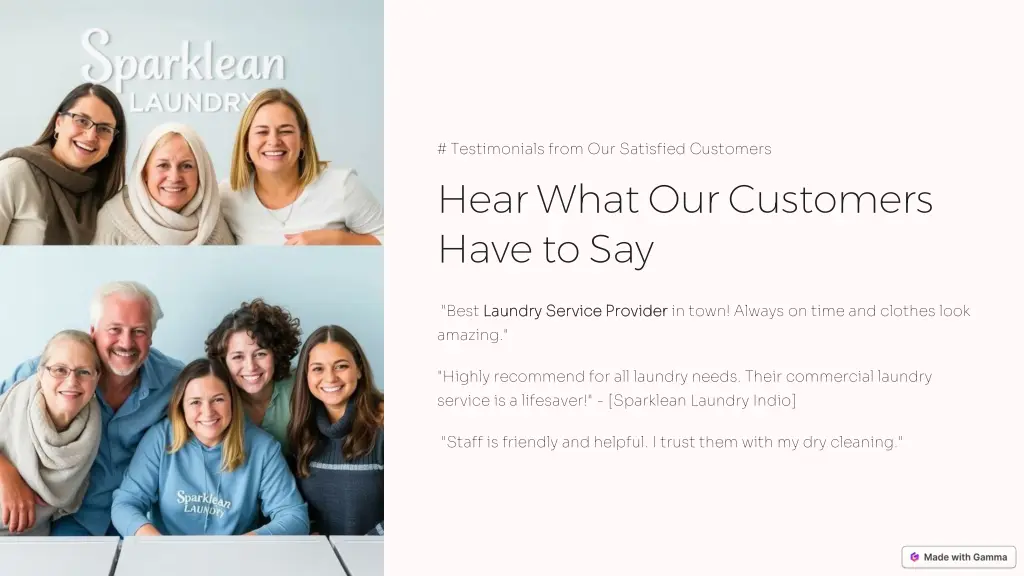 testimonials from our satisfied customers hear