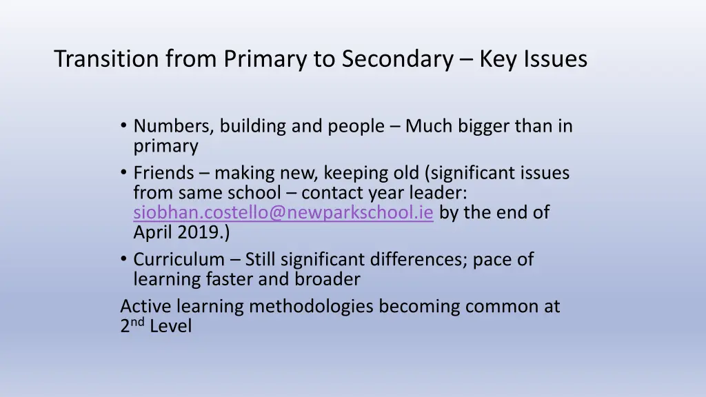 transition from primary to secondary key issues