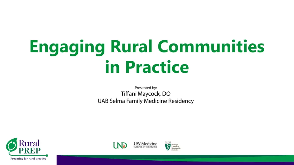 engaging rural communities in practice