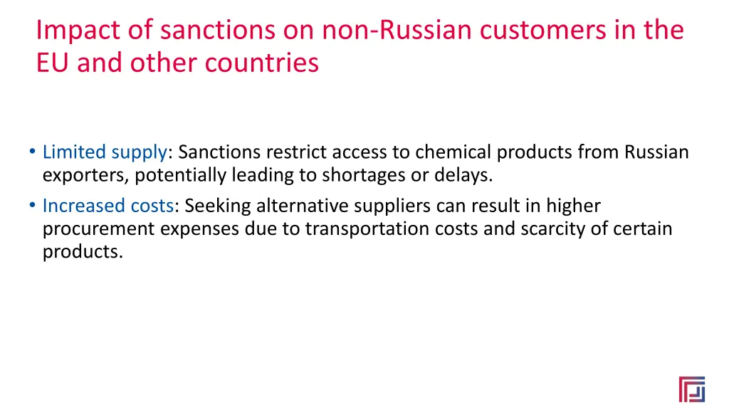 impact of sanctions on non russian customers