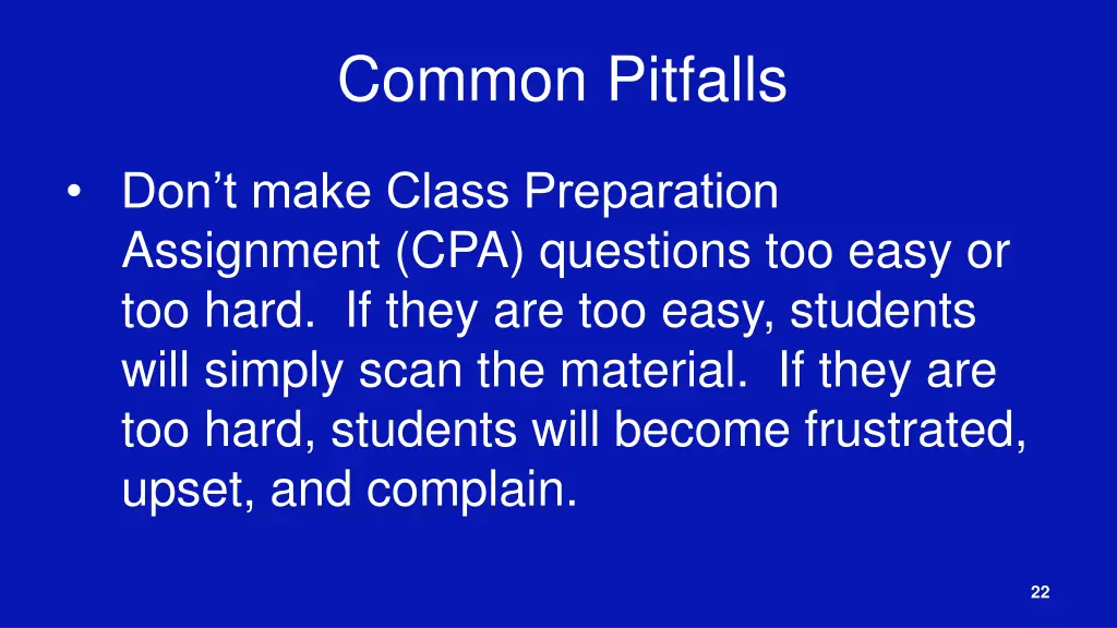 common pitfalls 1