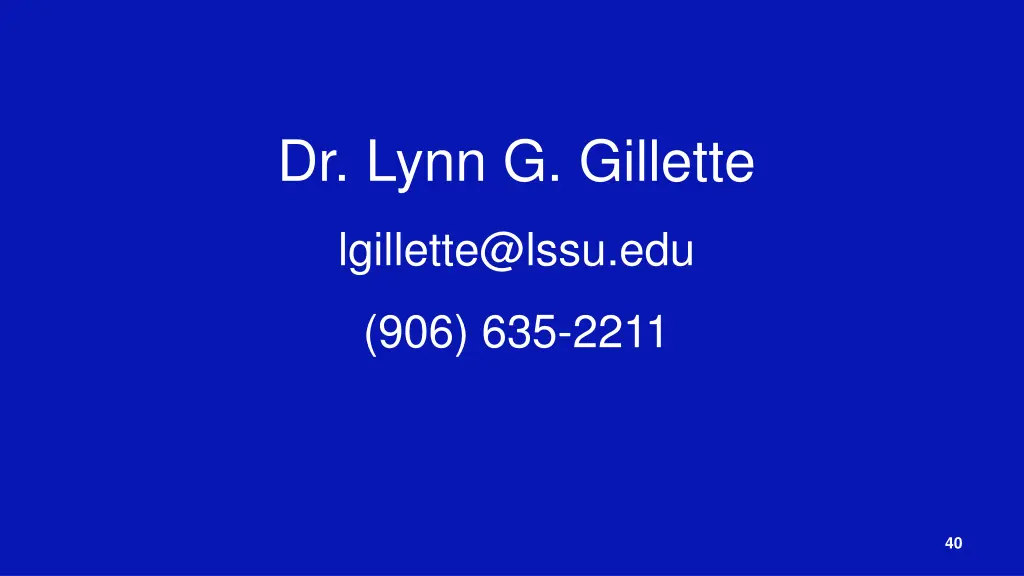 dr lynn g gillette