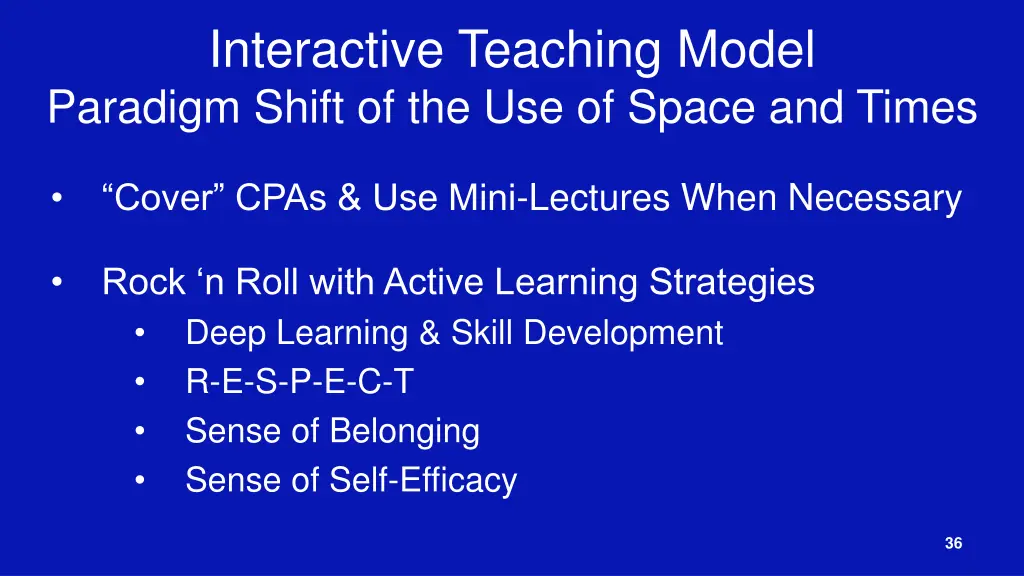 interactive teaching model paradigm shift