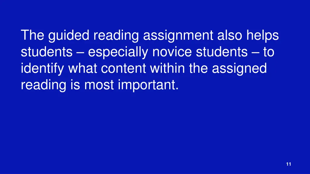 the guided reading assignment also helps students