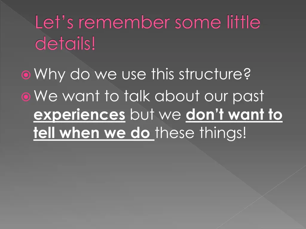let s remember some little details 1