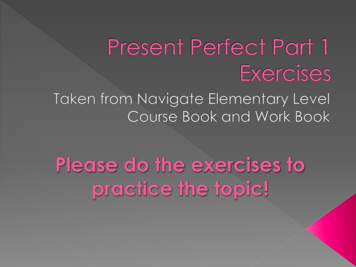 present perfect part 1