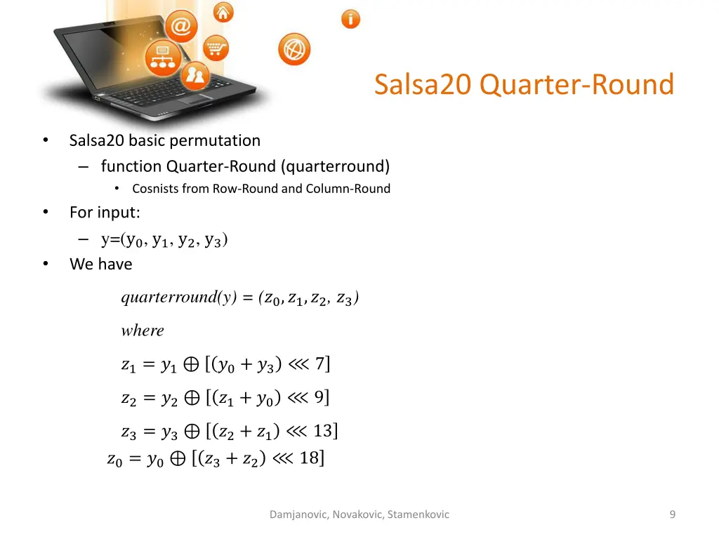 salsa20 quarter round