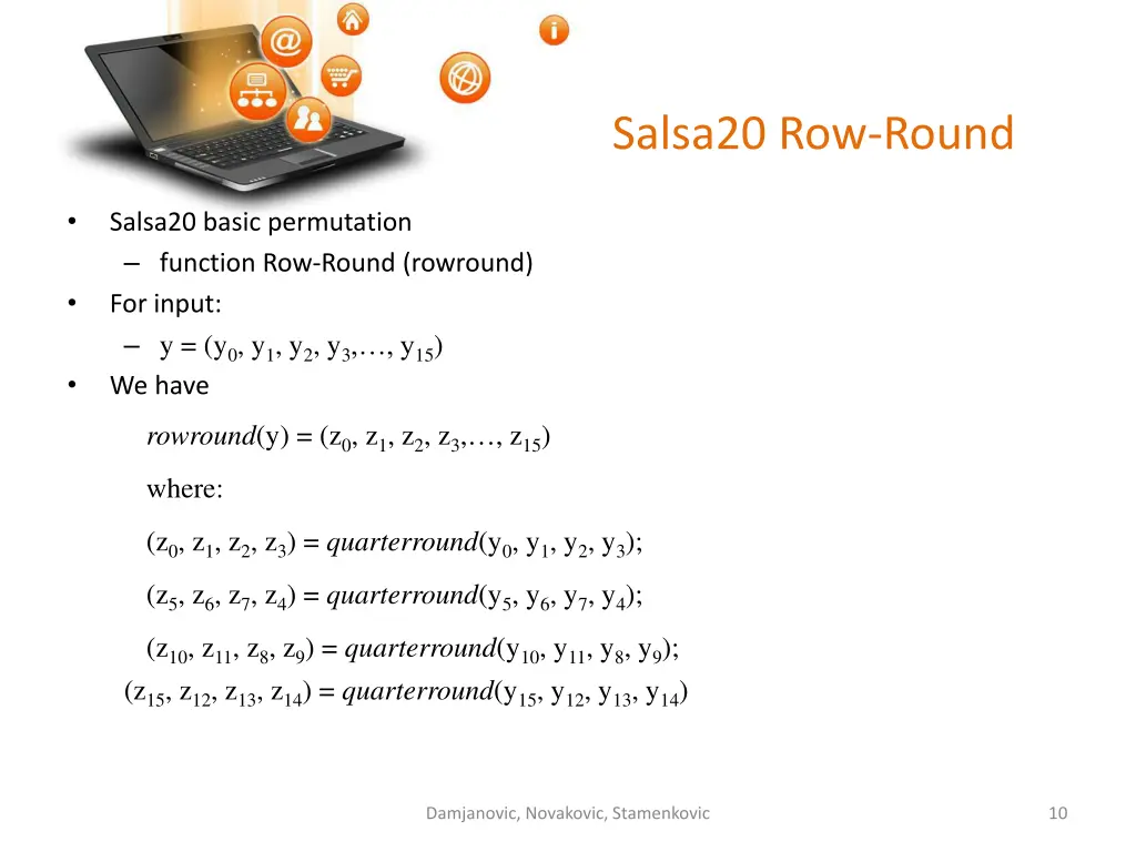 salsa20 row round