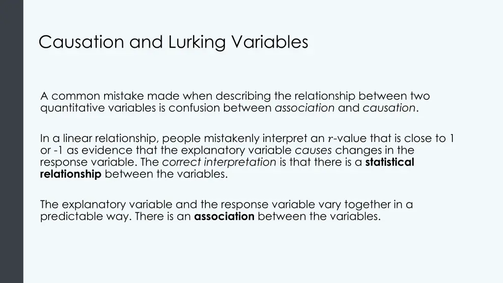 causation and lurking variables