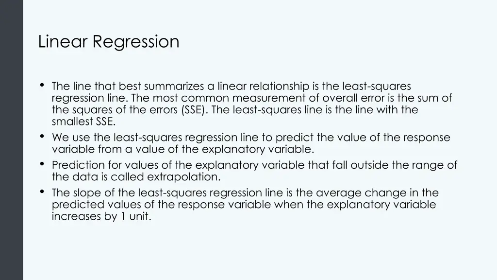 linear regression