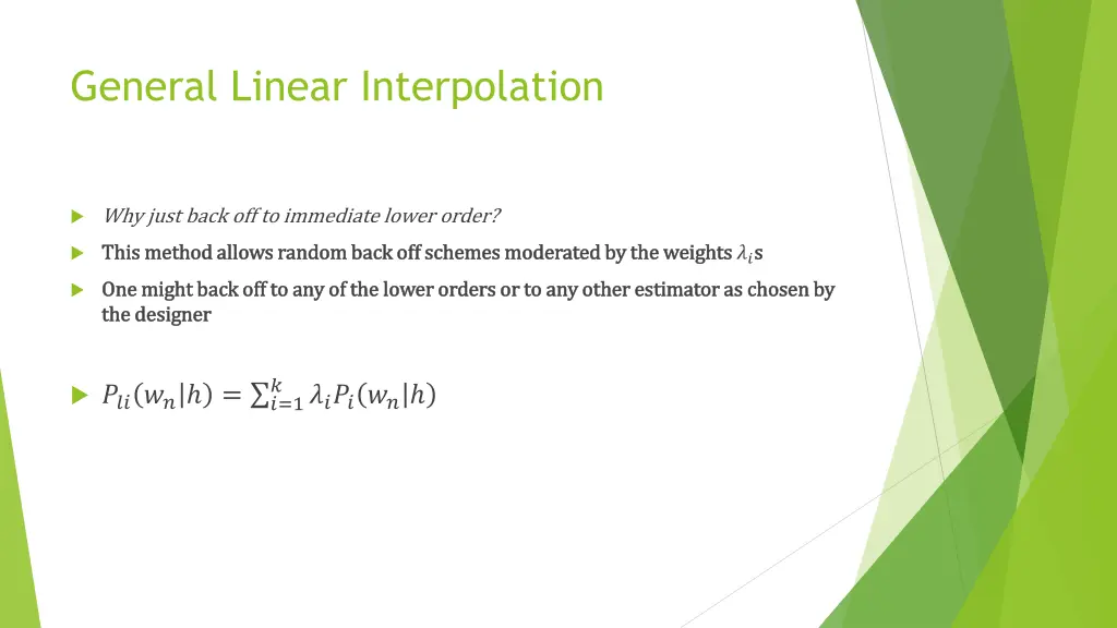 general linear interpolation