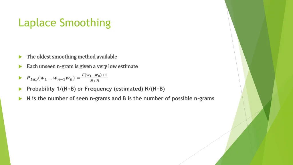 laplace smoothing