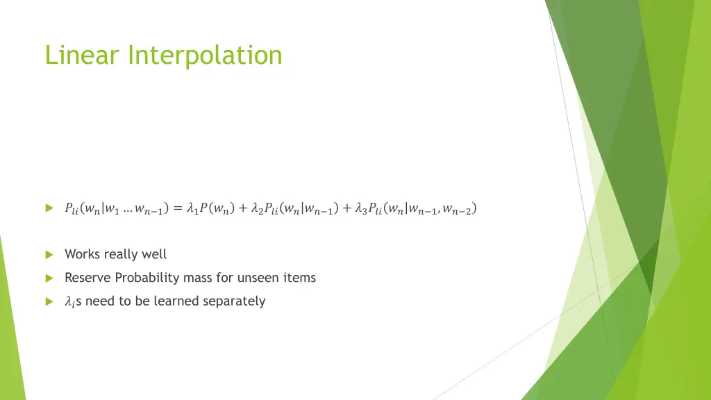 linear interpolation