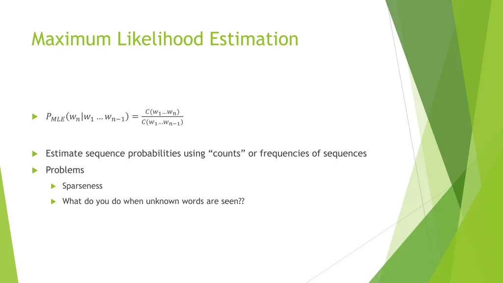 maximum likelihood estimation