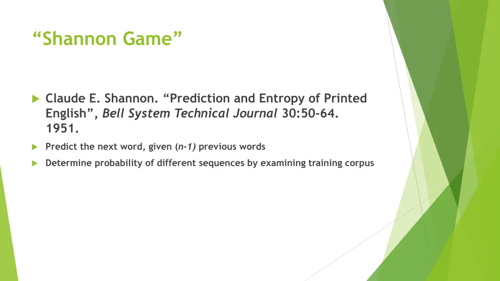 shannon game