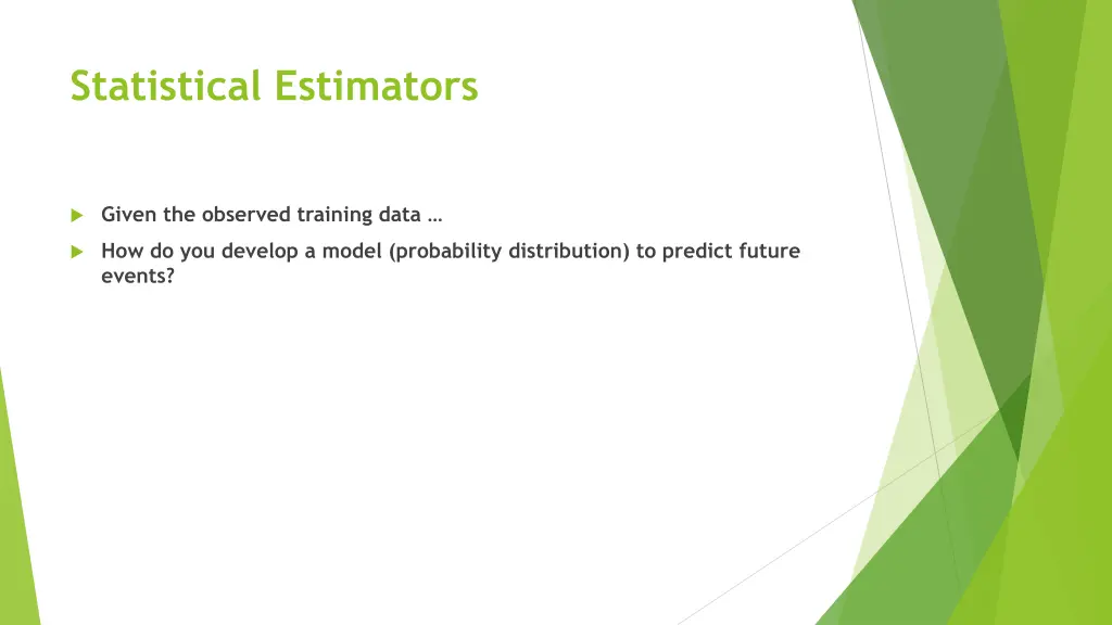 statistical estimators